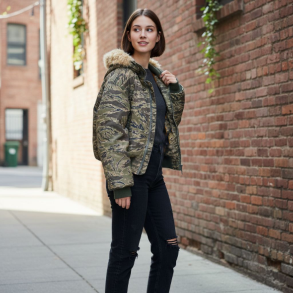 Dakota Outerwear Co. N-2B Parka ABU Camo with Faux Fur Lined Hood *New*