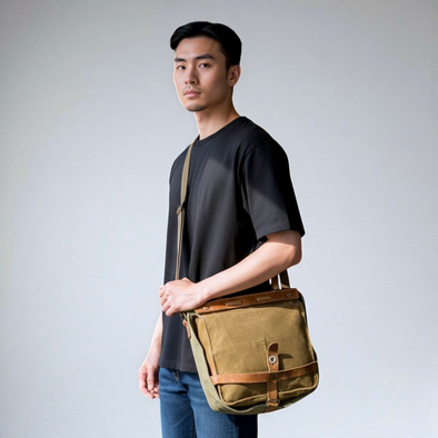 Vintage Swiss Bread Bag Satchel