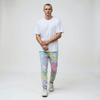 Fleece Dream Sweatpants Joggers Pastel Rainbow Pink, Blue, Purple and Yellow Tie-Dye 529 973VR