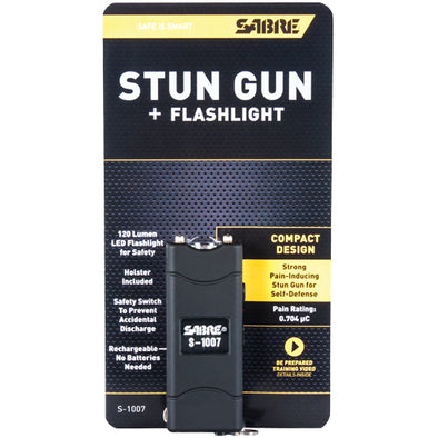 Sabre 3.8 Square Million Stun Gun & Flashlight