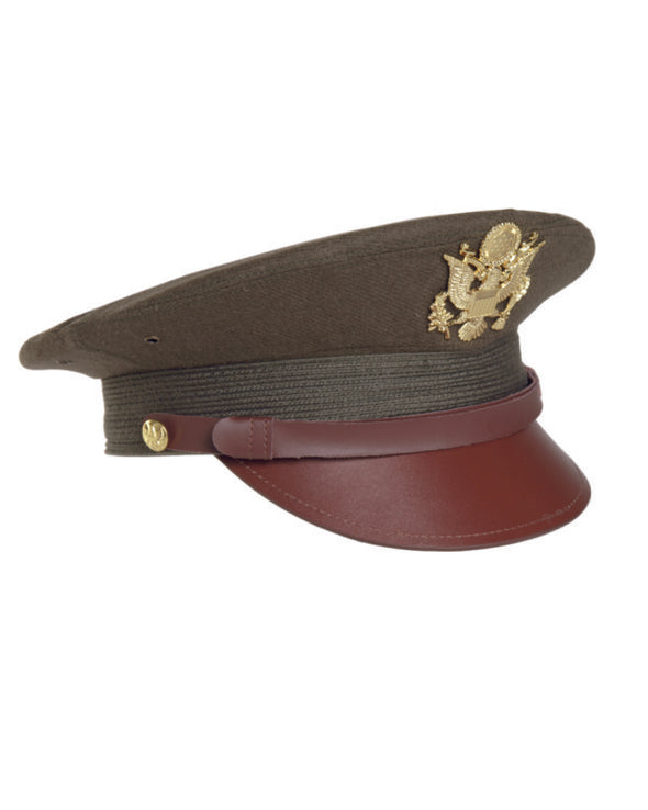 New Reproduced US WWII Officer Visor Cap W/ Insignia