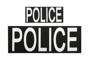 Police Patch Set of Two w/ Hook Back