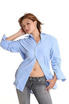 Women's Retro Polyester Disco Style Shirt