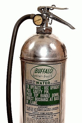 Fire Extinguisher Brass Vintage