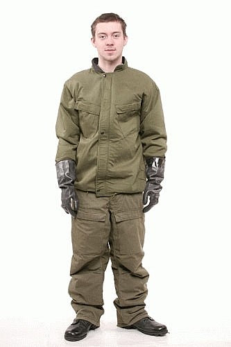 NEW USGI 2 PIECE CHARCOAL LINED CHEMICAL PROTECTIVE WOODLAND CAMO SUIT