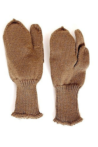 WW2 Unissued Knit Wool Trigger Mittens