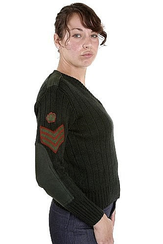 Women's Vintage British Army V-Neck Sweater – camoLOTS.com