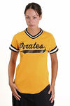 W  Baseball Shirt Yellow w-Black Trim
