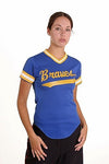 Women's Blue Baseball Jersey Shirt