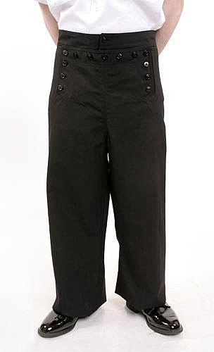 Men's Vintage Navy Blue Wool Sailor Pants Original Label