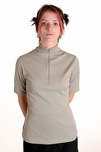 Women's Vintage Zippered Turtleneck Shirt