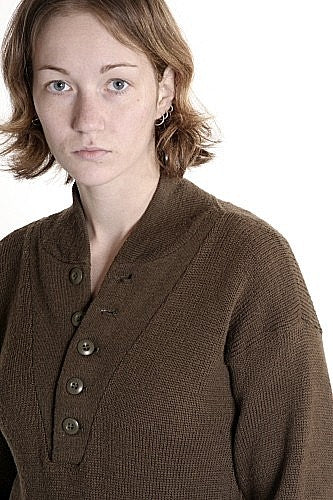 Vintage US GI 5 Button Jeep Sweater / Brown *REAL DEAL*