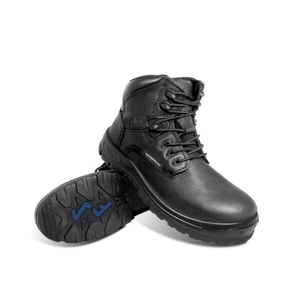 Poseidon Waterproof Black Leather Composite Toe Work Boot