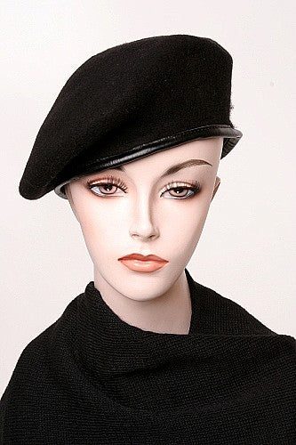 New U.S. Military Black Wool Beret Without Flash