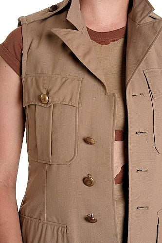 Woman Sleeveless  British Sailor Top Vintage 1950