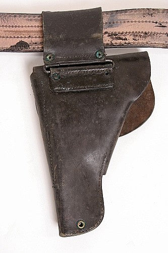 Holster Black Leather Flapped