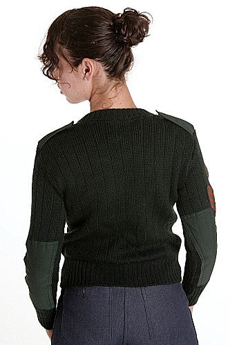 Women's Vintage British Army V-Neck Sweater
