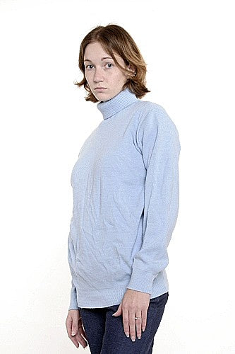 Womens Turtleneck Sweater Airforce Blue