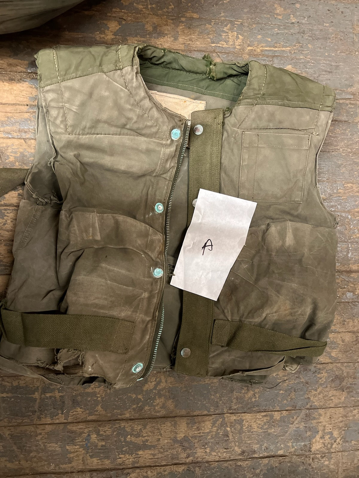 Vietnam Era US Frag Vest OD Used Good Small - Main Image