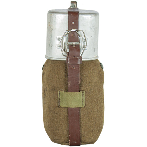 ROMANIAN ALUMINUM CANTEEN W/FELT COVER