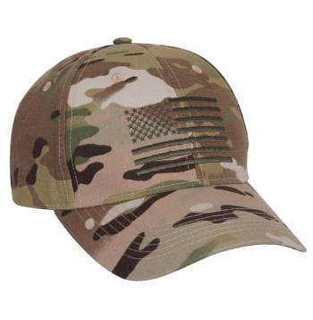 MultiCam Low Profile Cap With US Flag