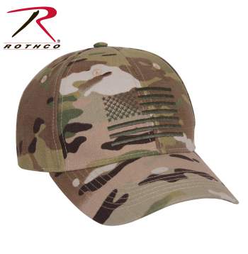 MultiCam Low Profile Cap With US Flag