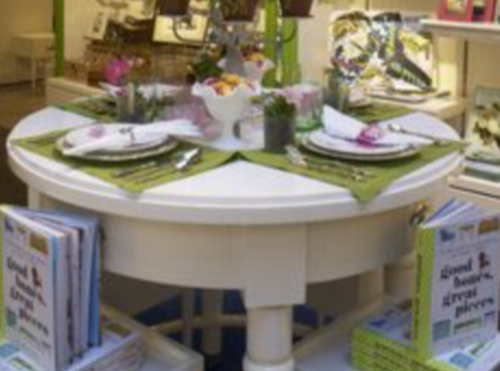 Large White Round Table