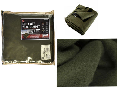 OD 60-70% Wool Blanket in Zippered Case