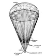 Vintage US Military Green 64 FT Diameter G-12 Cargo Parachute
