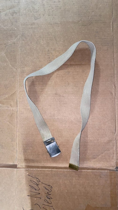 Vintage White Web Belt