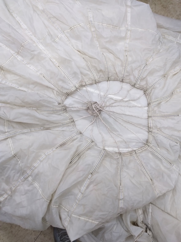 Vintage Military White Parachute Canopy