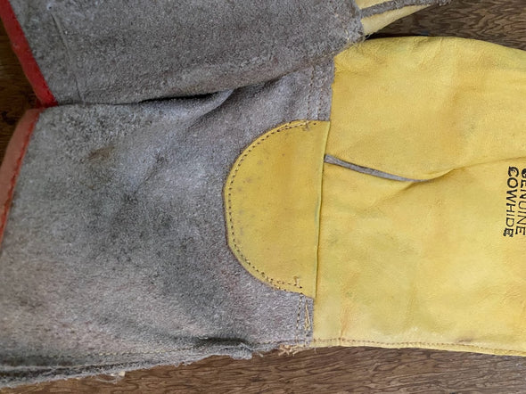 Surplus Genuine Cowhide Leather Work Gloves
