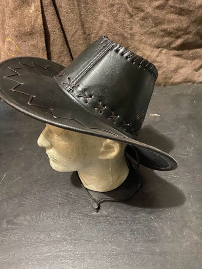 Western Leather Cowboy Style Hat