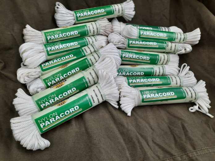 (5 Pack) White Nylon Paracord 52 Ft *WEEKEND SPECIAL*