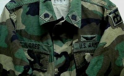 Vintage U.S. Army 80's M81 Rip Resistant Woodland Camouflage Shirt