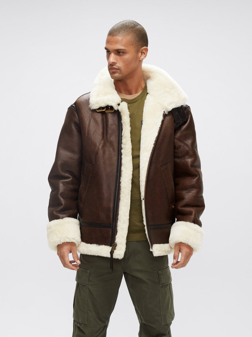 Alpha B-3 Sherpa Leather Jacket – - Main Image