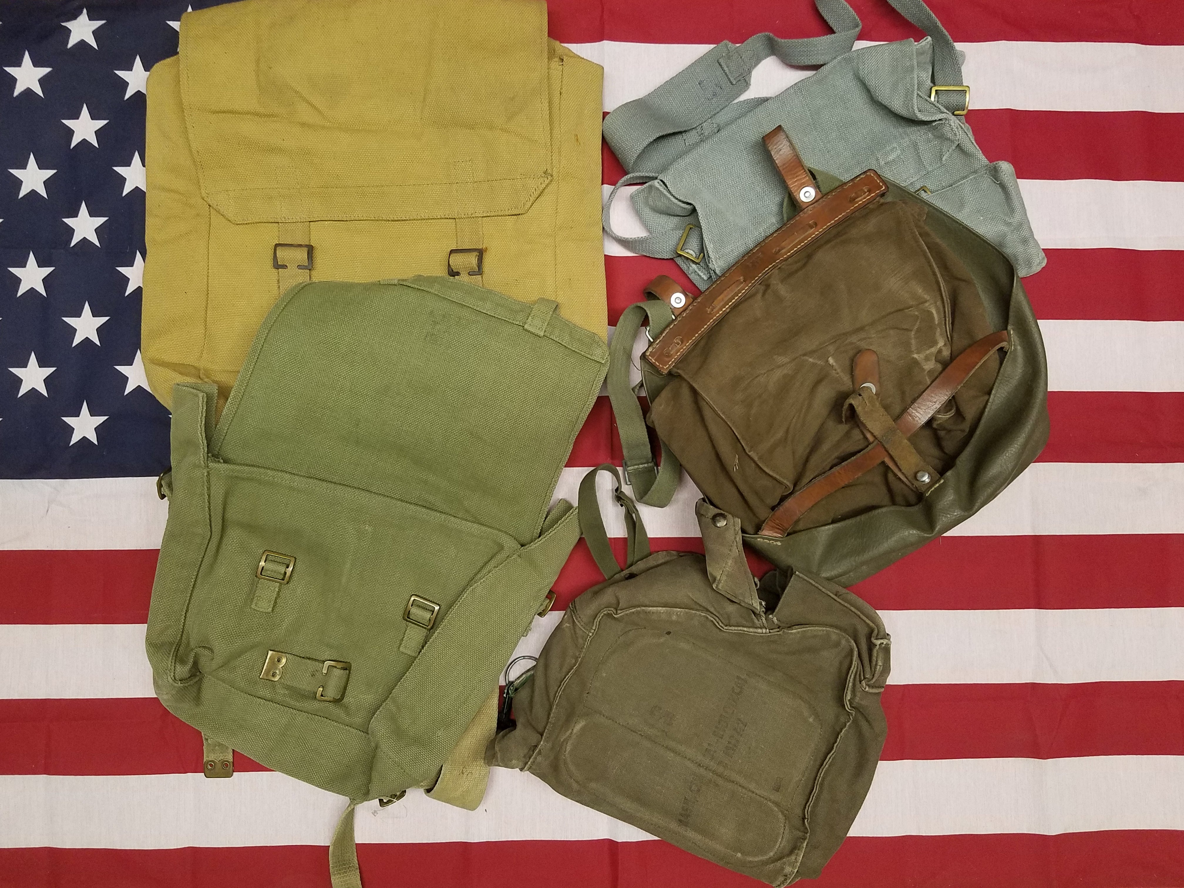 Vintage Army Bag Small Canvas Military Shoulder Bag 