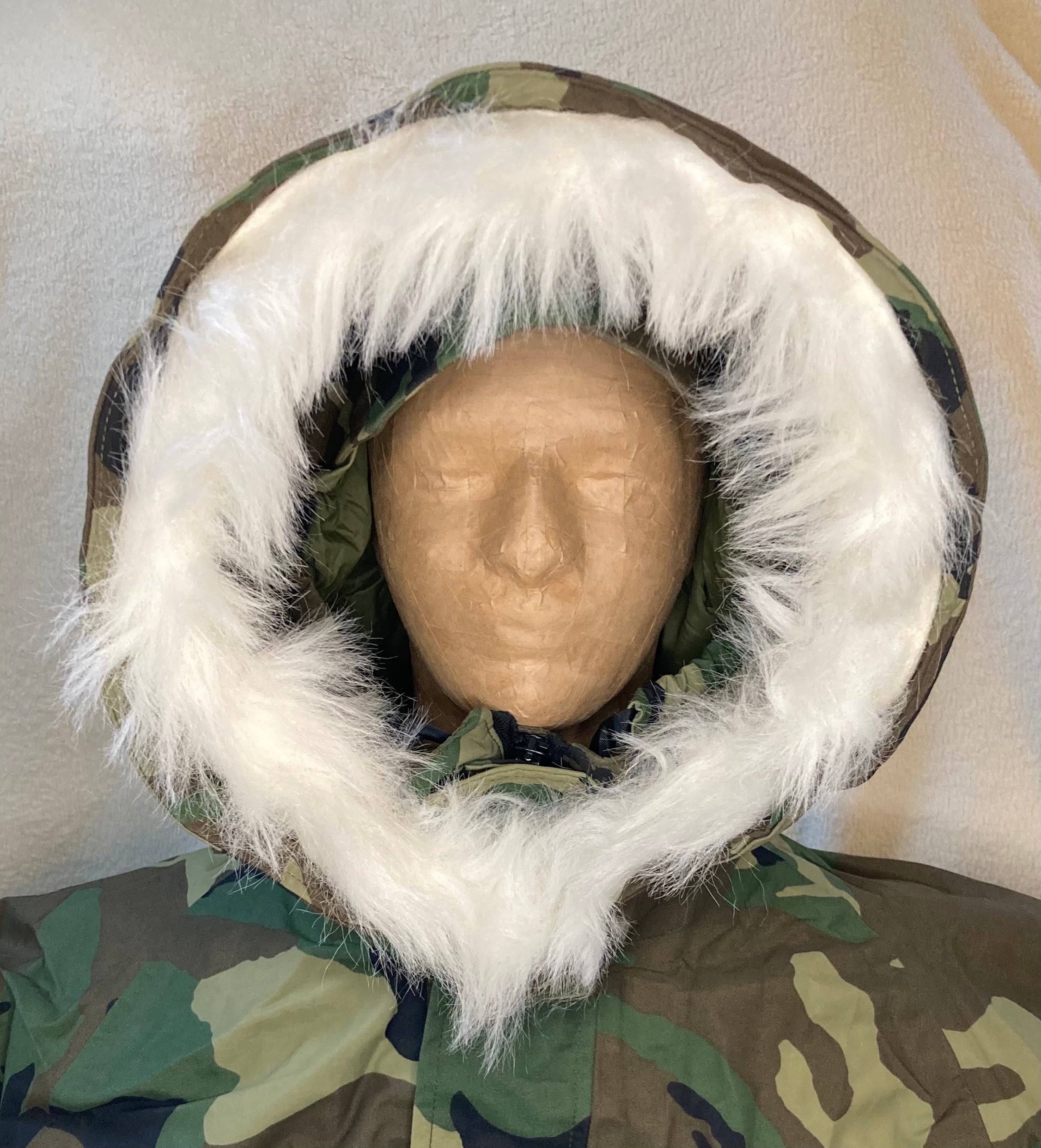 Fur Ruff Trim For USGI Extended Cold Weather Parka *REAL DEAL*