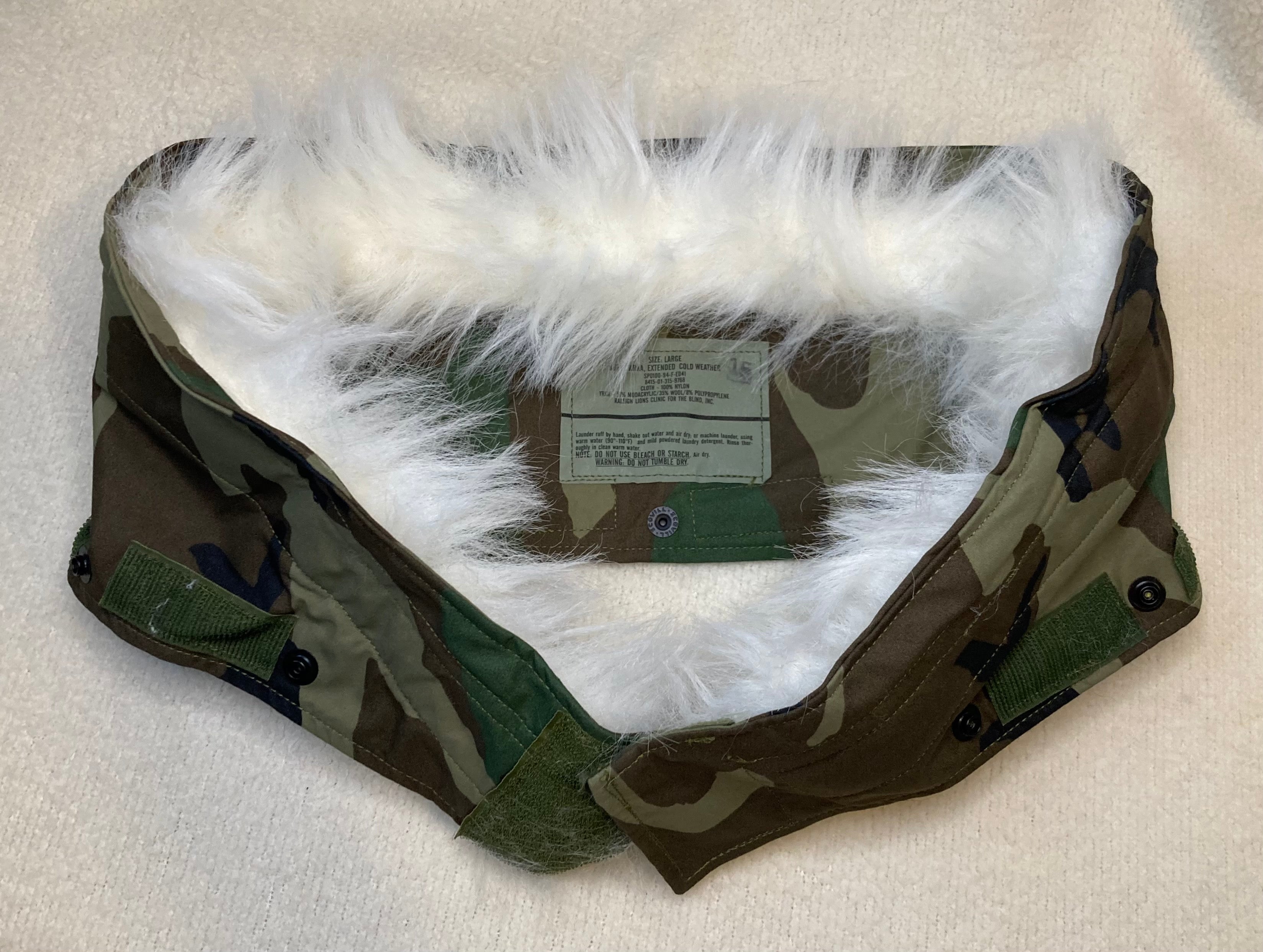 Fur Ruff Trim For USGI Extended Cold Weather Parka *REAL DEAL ...