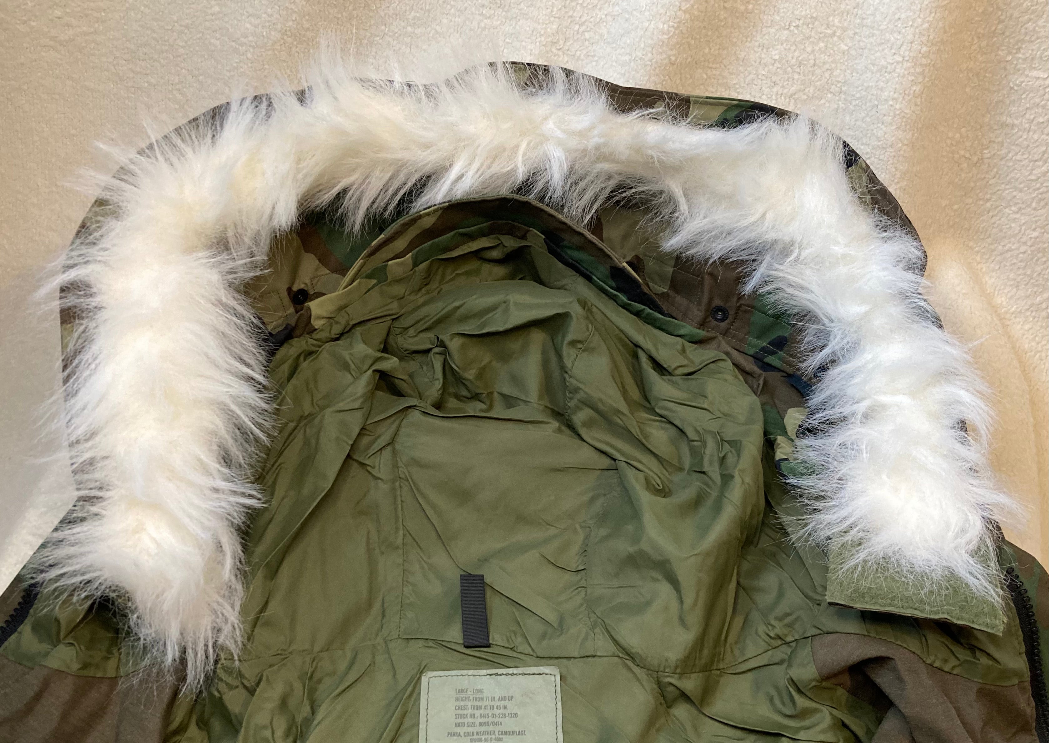 Fur Ruff Trim For USGI Extended Cold Weather Parka *REAL DEAL*