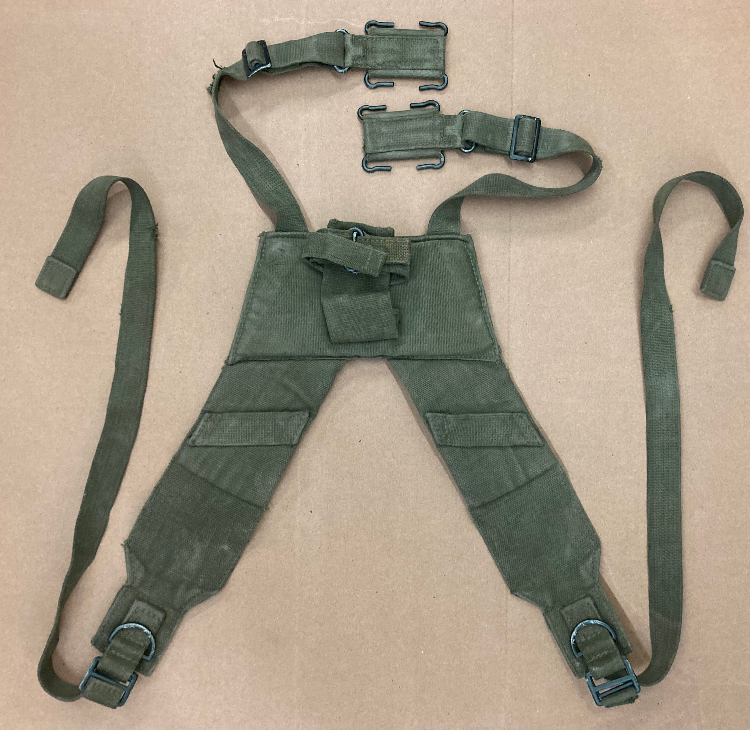 Vintage British P58 Web Equipment Yoke Suspenders –