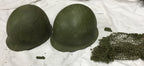 US M1 Steel Pot Helmet with Liner and Net - REPRO