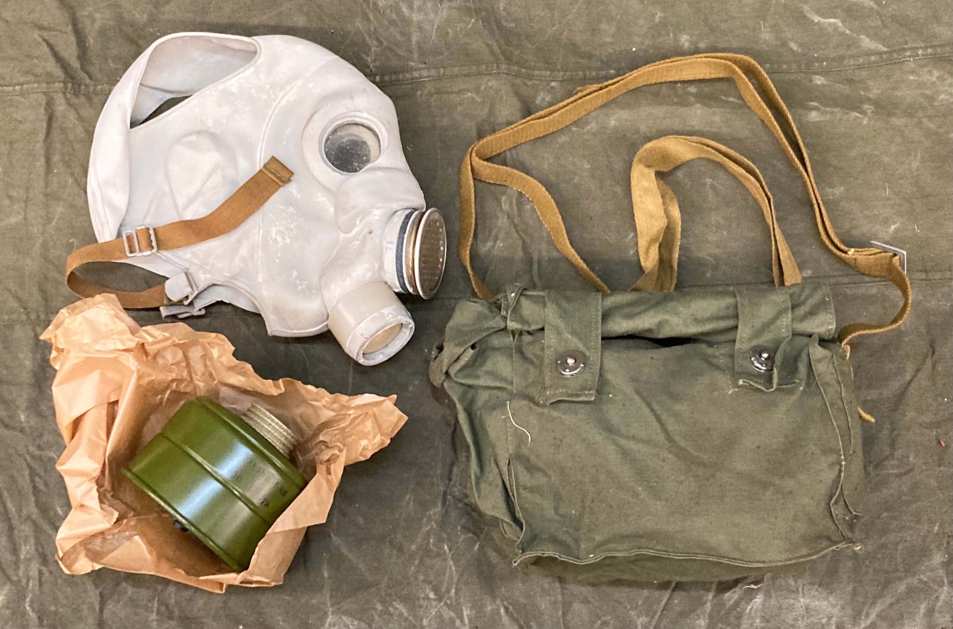 Soviet PMG Gas Mask with Filter and Bag