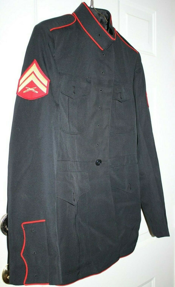 Authentic 39R USMC Dress Blue Jacket w/ Missing Buttons