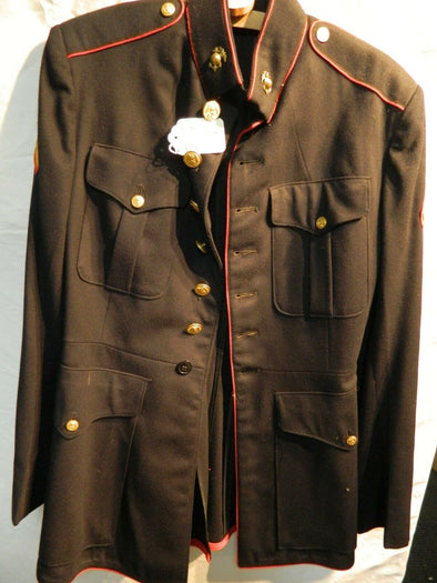 Authentic Rare 1949 6L USMC Dress Blue Jacket w/ Collar Insignia