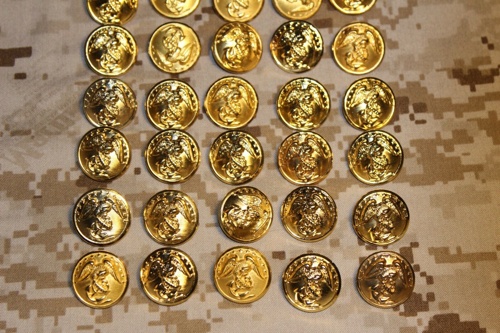 Authentic USMC Marine Corps Officer Enlisted Dress Blue Uniform Buttons