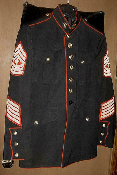 Authentic USMC Marine Corps Dress Blue Uniform Coat - RARE Size 44R