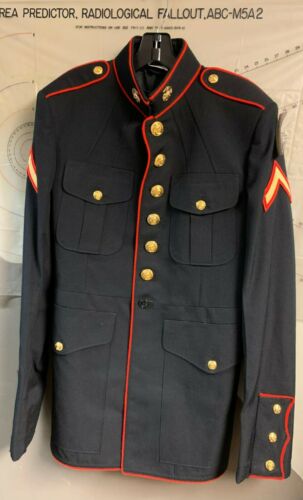 Authentic 41R USMC Dress Blue Jacket