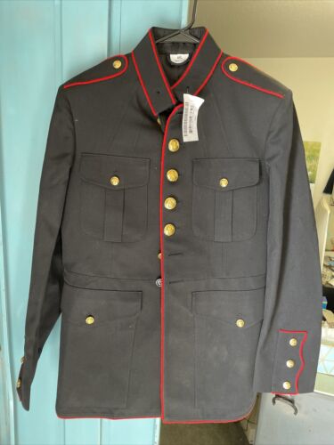 Authentic Very Rare 44L USMC Dress Blue Jacket