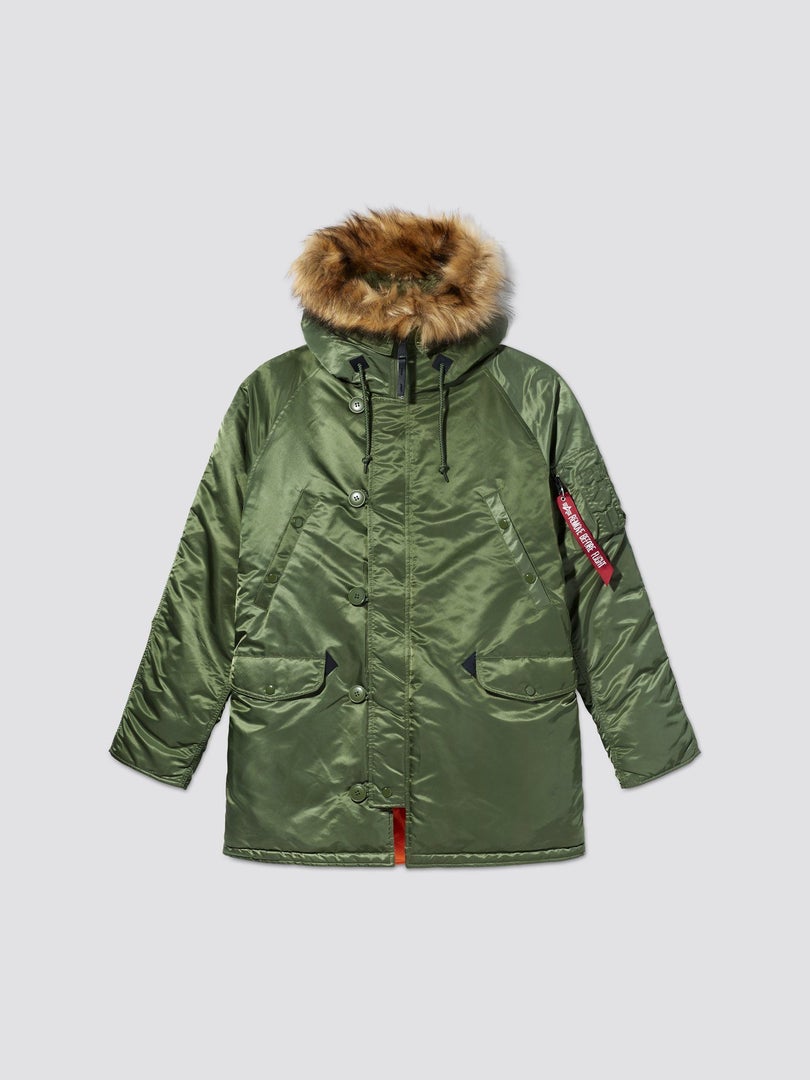 Alpha Industries Slim Fit N-3B Parka - Black Woodland Camo — Dave's New York